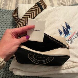 Marc Jacobs Black and Cream Crossbody Bag